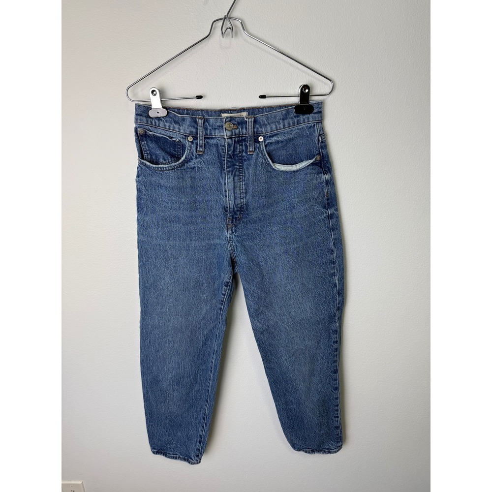 Madewell Balloon Jeans High Rise Relaxed Tapered Medium Wash Blue Size 28